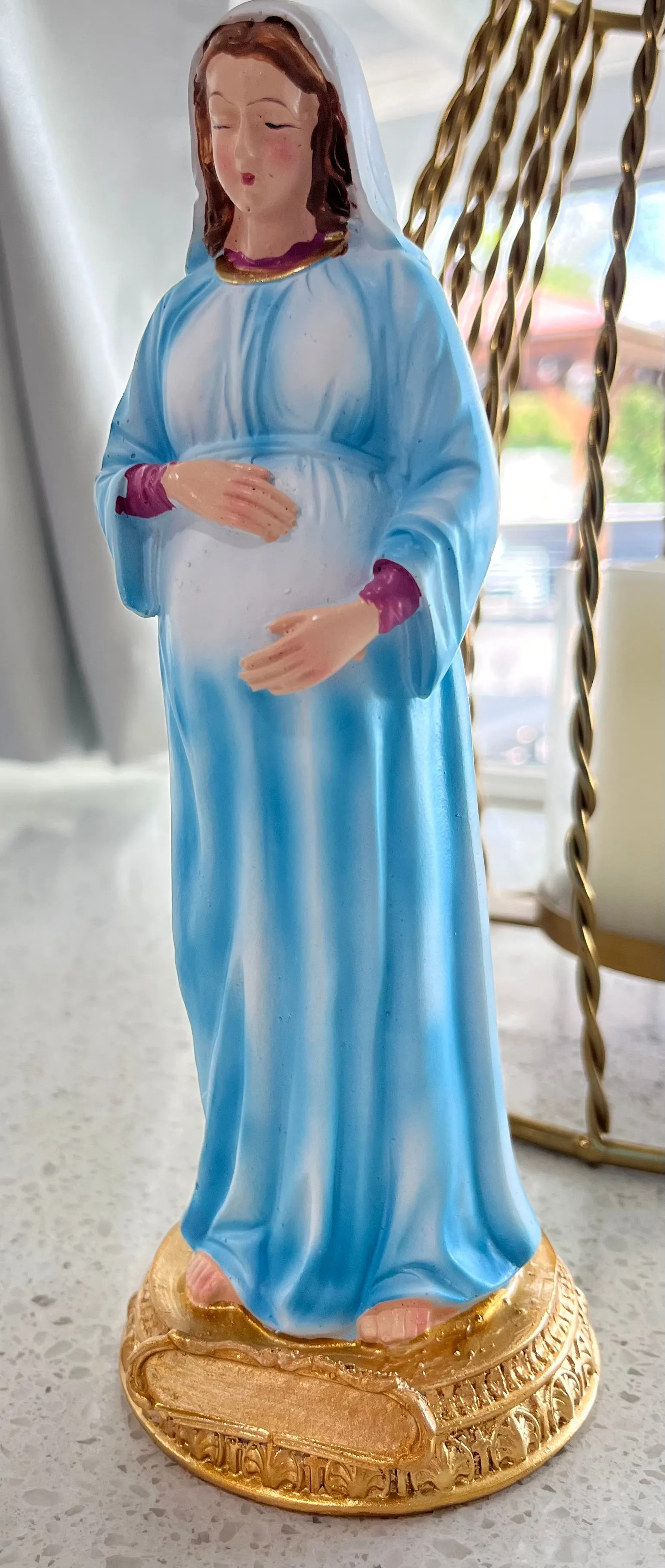 Pregnant Mary Statue - 9 inches tall