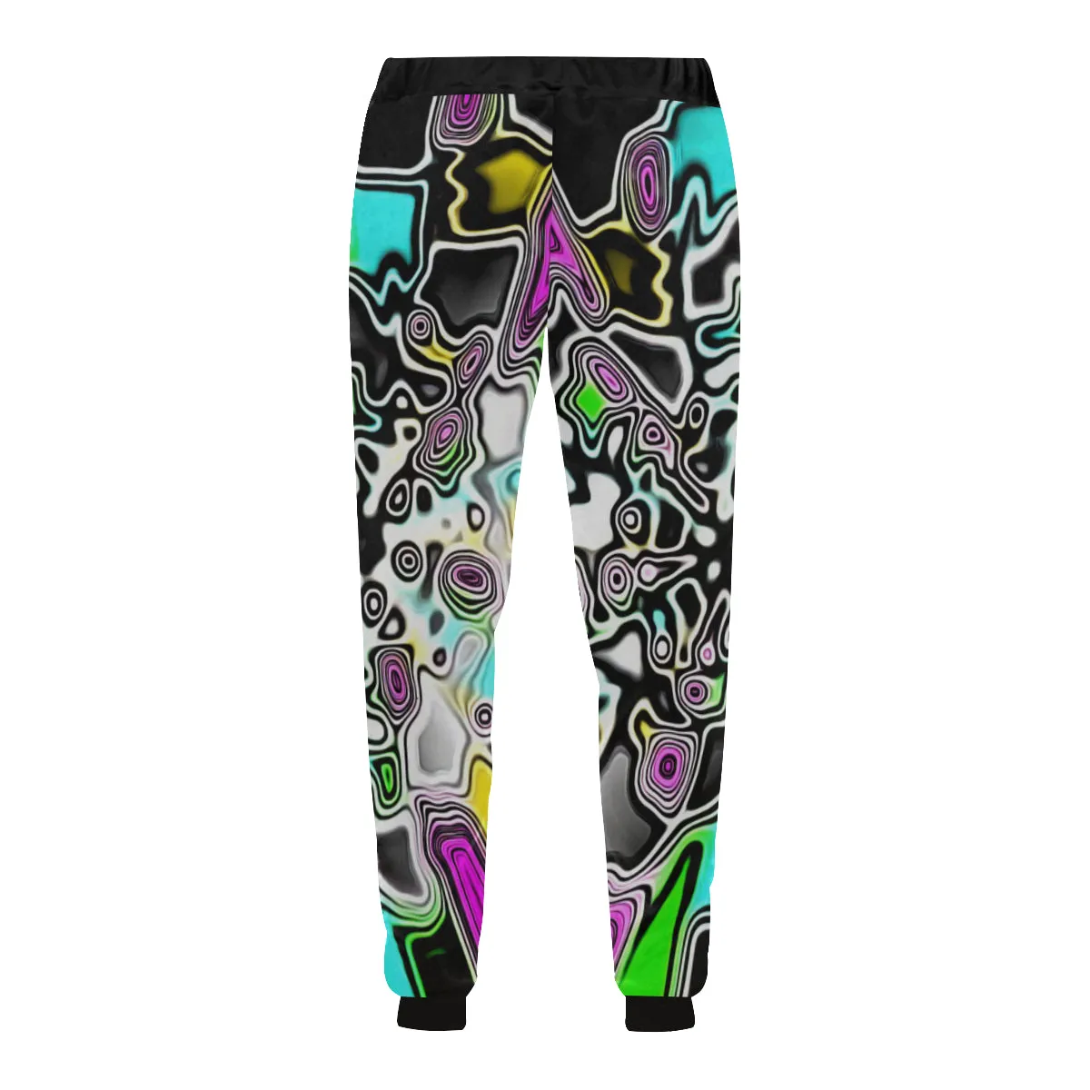 Psychedelic Paint Drop Men's Big & Tall All Over Print Jogger Sweatpants