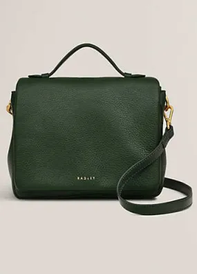 Radley London Weston Street Small Flapover Racing Green Crossbody Bag