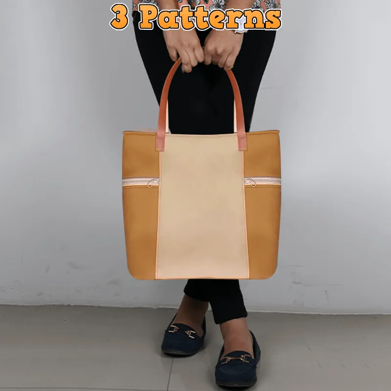 Recessed Zip Tote Bag PDF Download Pattern (3 sizes included)