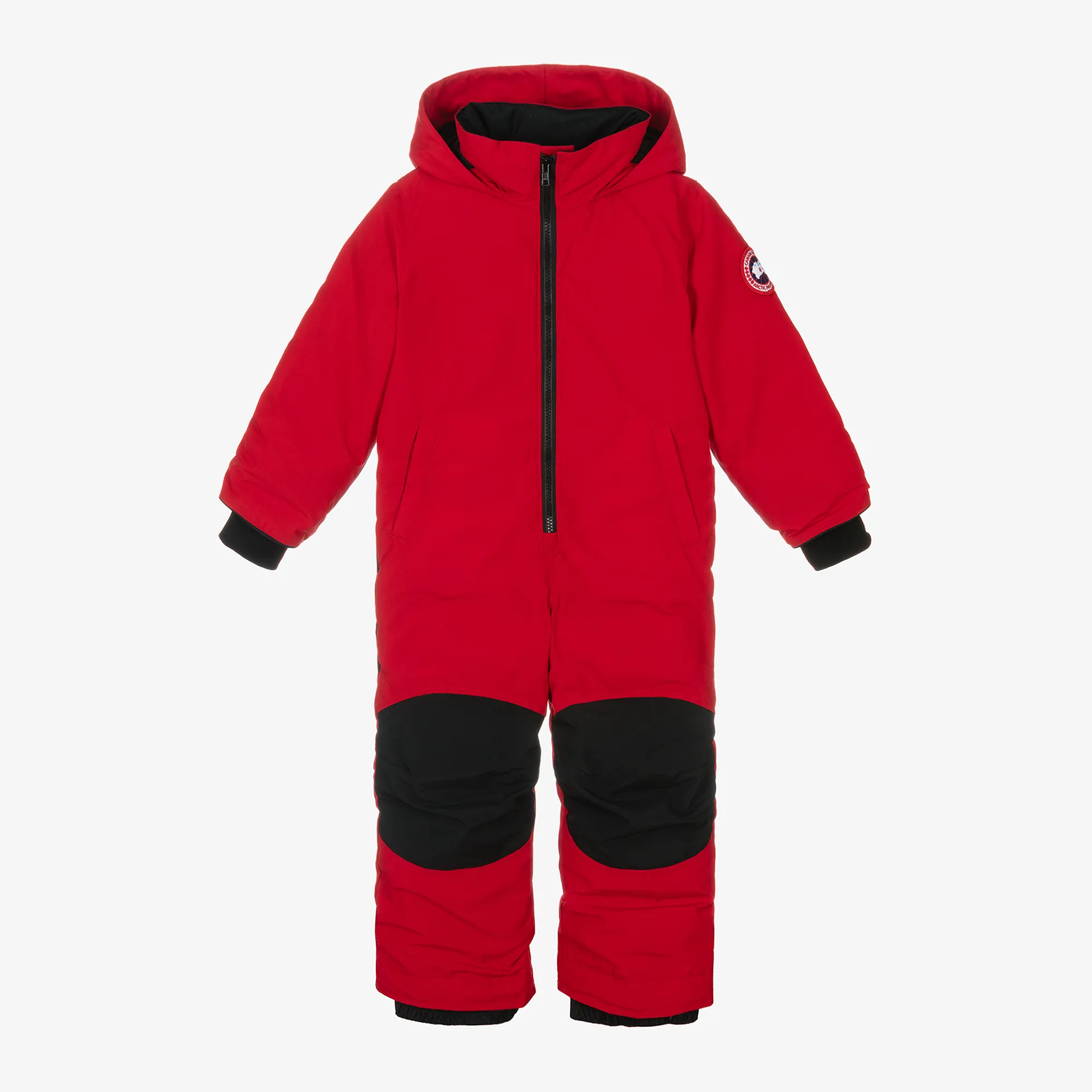 Red Down Padded Grizzly Snowsuit