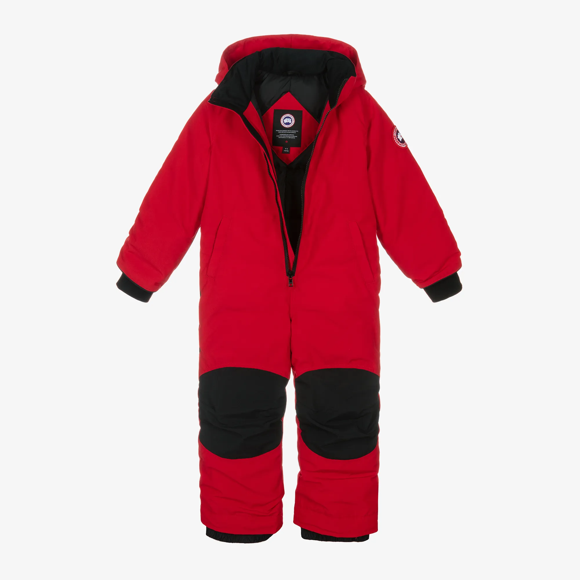 Red Down Padded Grizzly Snowsuit