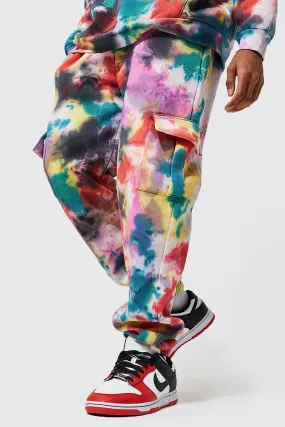 Regular Fit Tie Dye Cargo Joggers