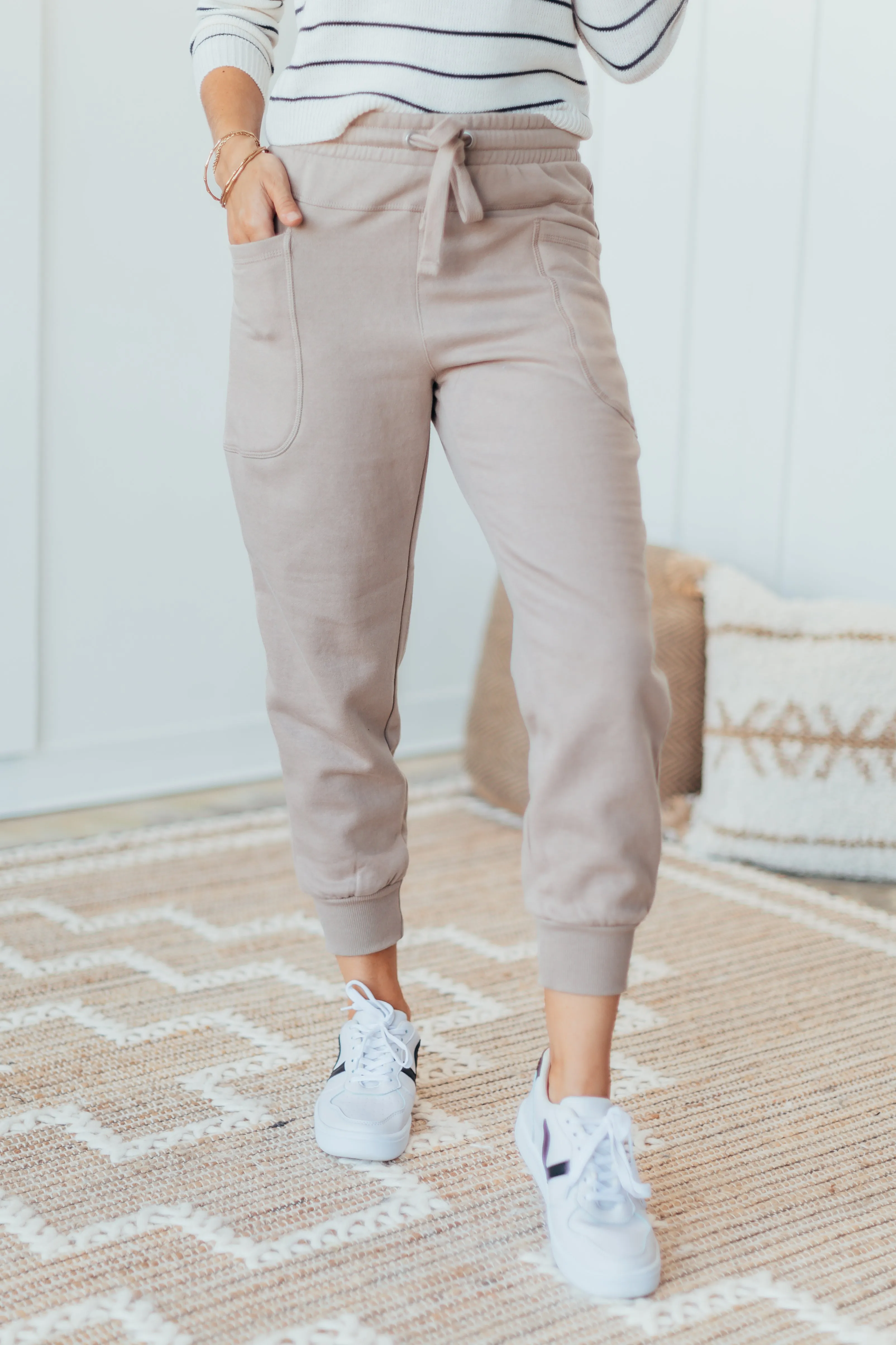 RISEN High Rise Side Pocket Joggers - 4 Colors