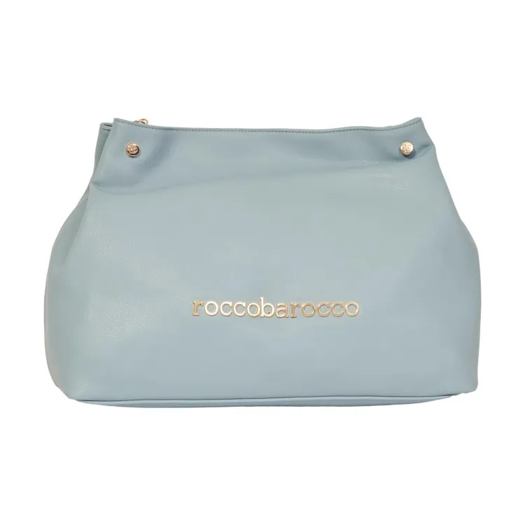 RoccoBarocco 11402  ADELE Tote Bag Borsa a Mano Donna in Ecopelle Sky Blue