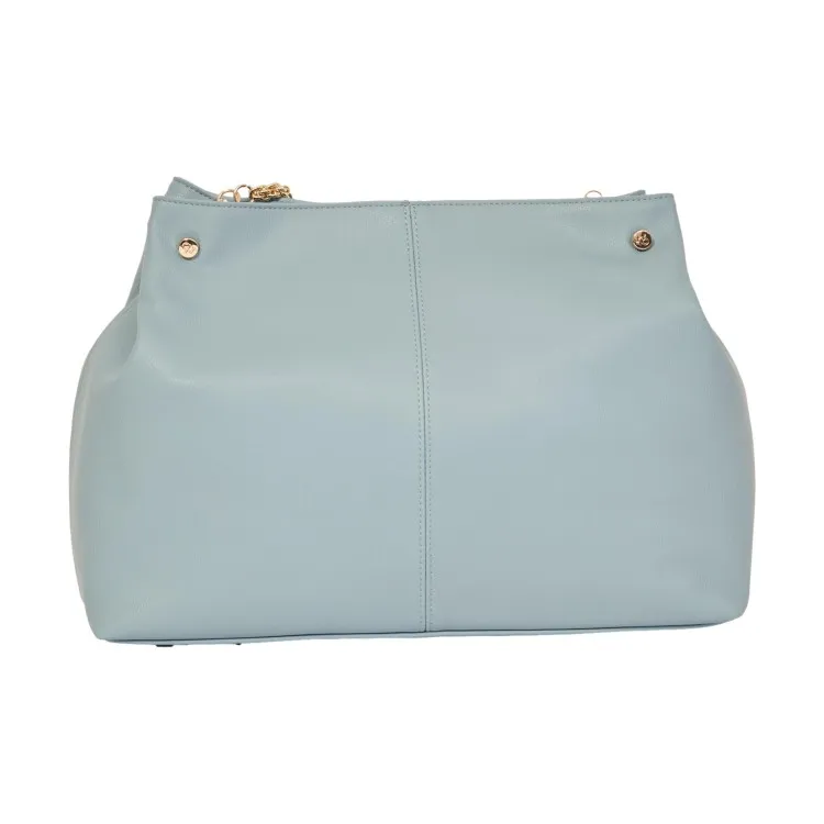 RoccoBarocco 11402  ADELE Tote Bag Borsa a Mano Donna in Ecopelle Sky Blue