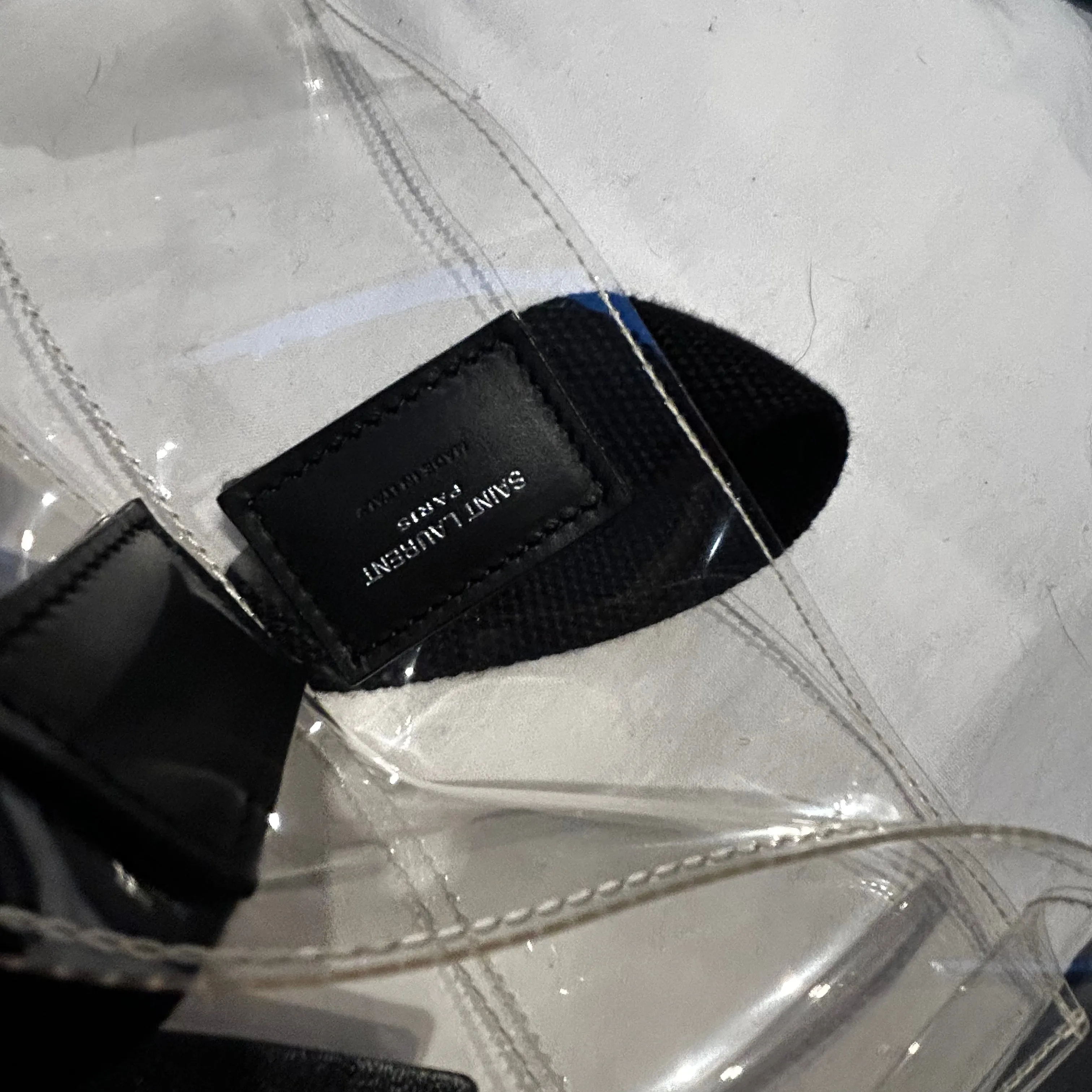 Saint Laurent Brand New 420 Clear Plastic Tote Bag