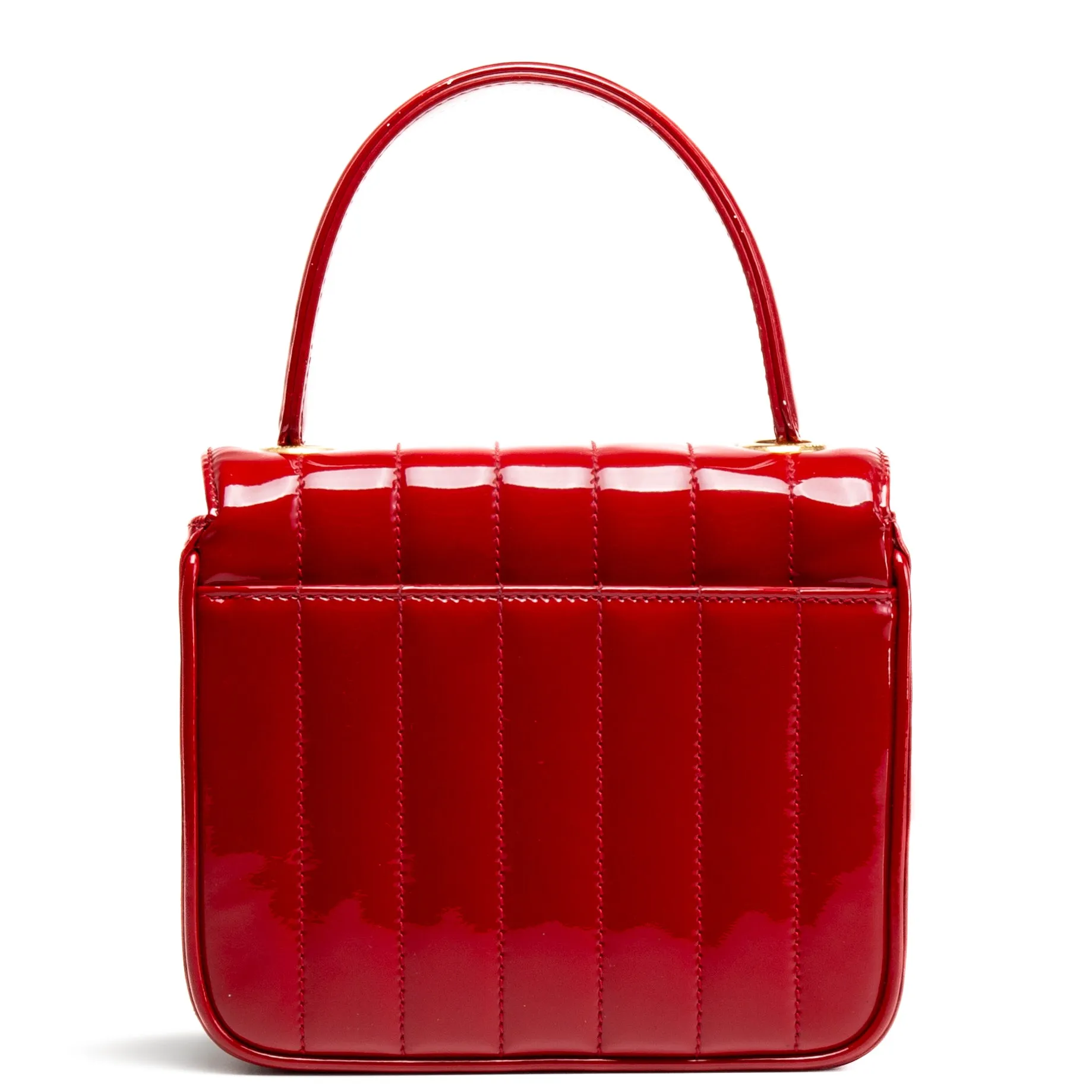 SAINT LAURENT Patent Small Vicky - Red