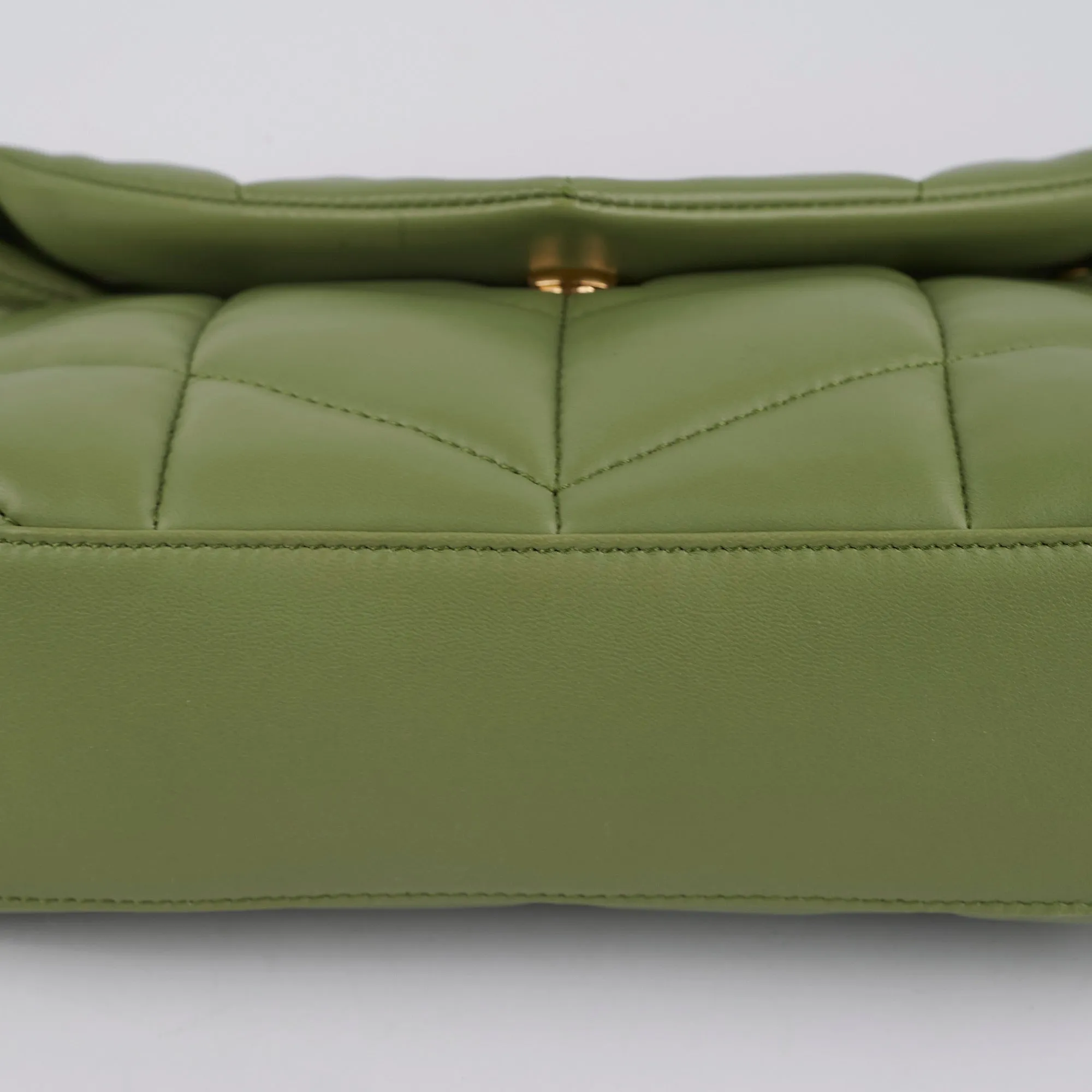 Saint Laurent Puffer Toy Shoulder Bag Green