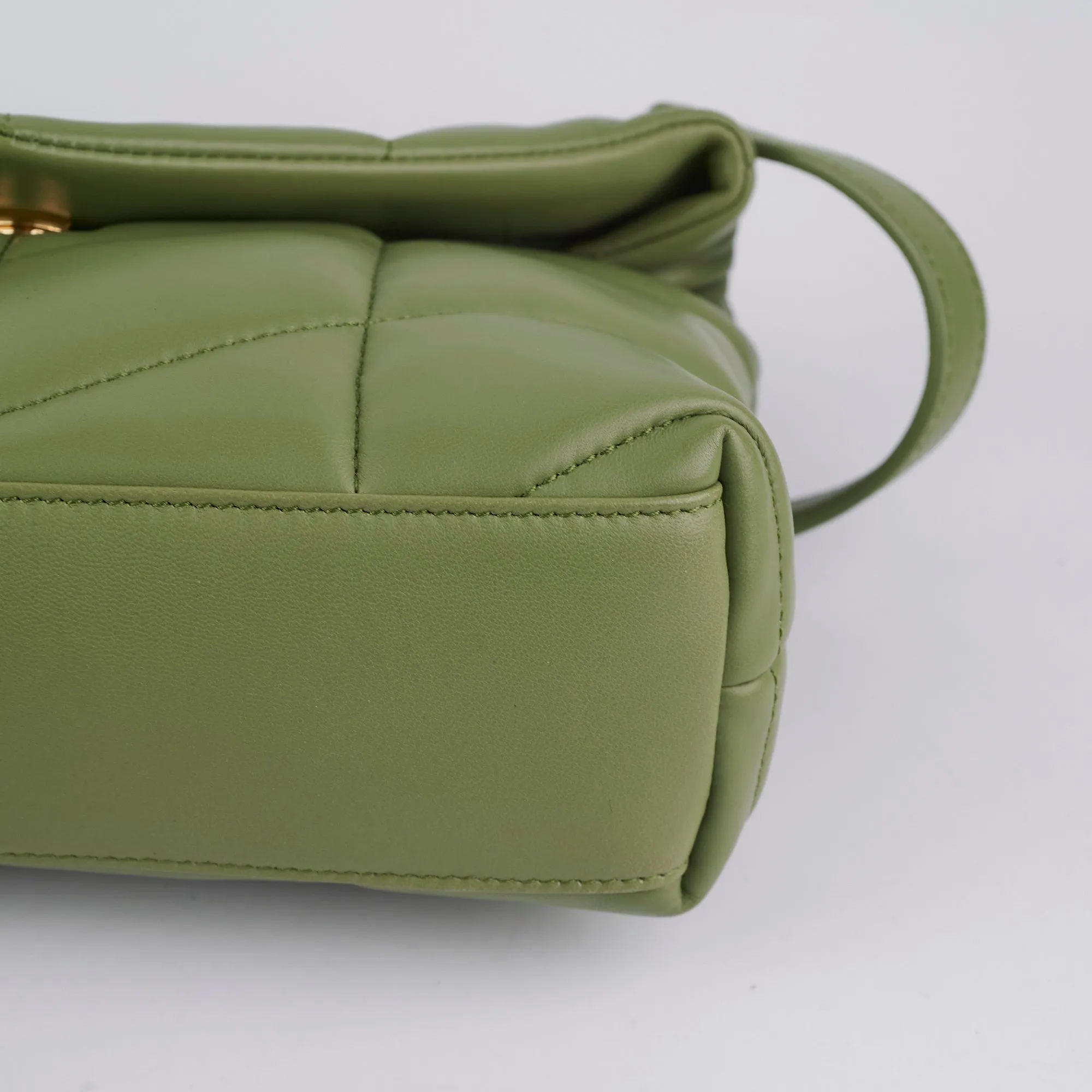 Saint Laurent Puffer Toy Shoulder Bag Green