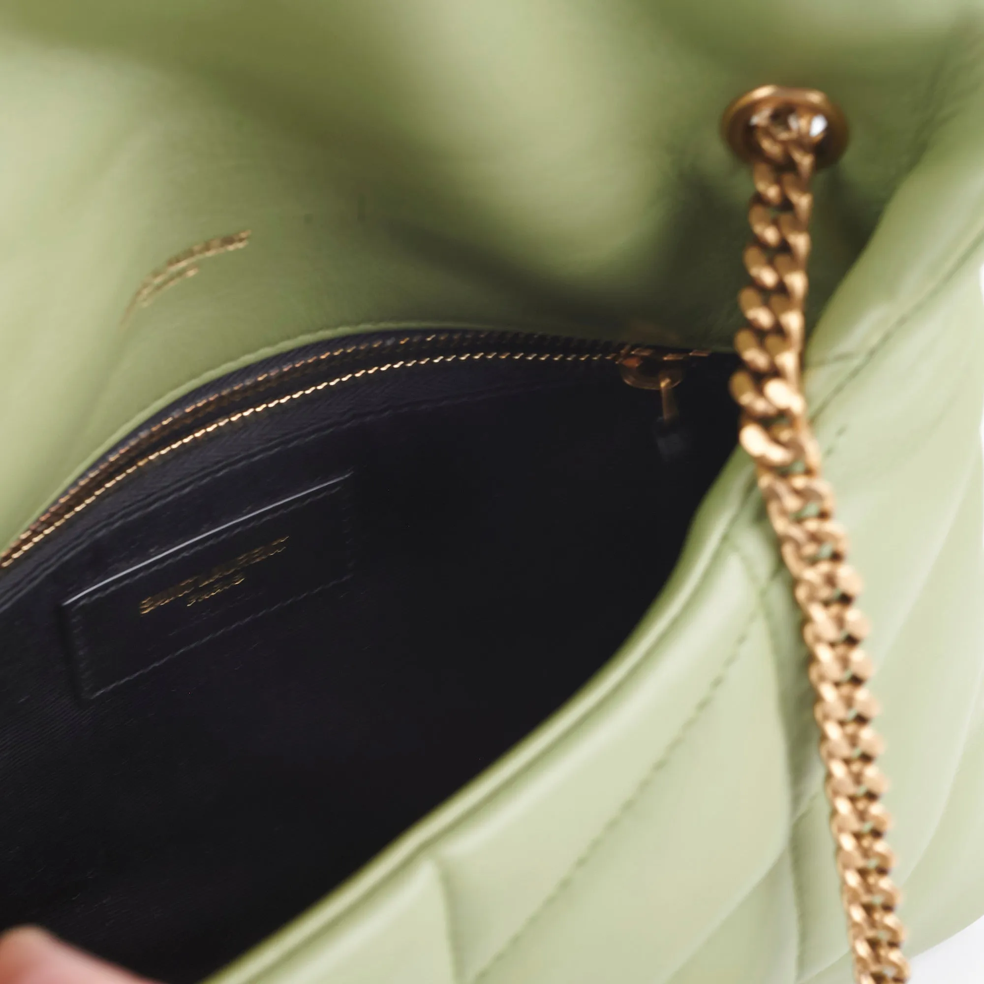 Saint Laurent Puffer Toy Shoulder Bag Green