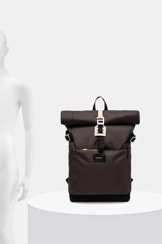 Sandqvist backpack Ilon brown color smooth SQA2408