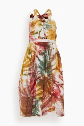 Segun Tie Dye Cut Out Dress in Multi