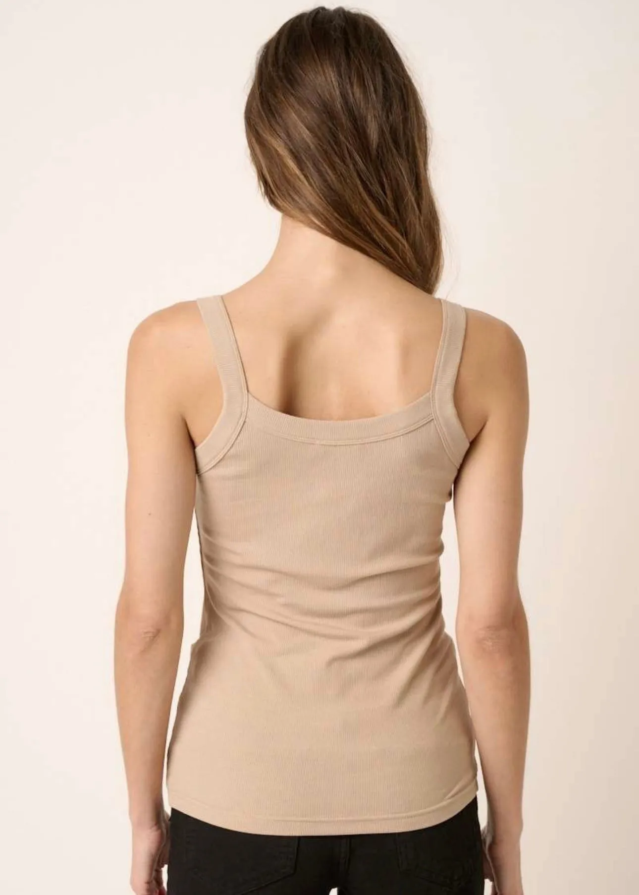 Solid Square Neck Ribbed Tanks Tops - 3 Colors!