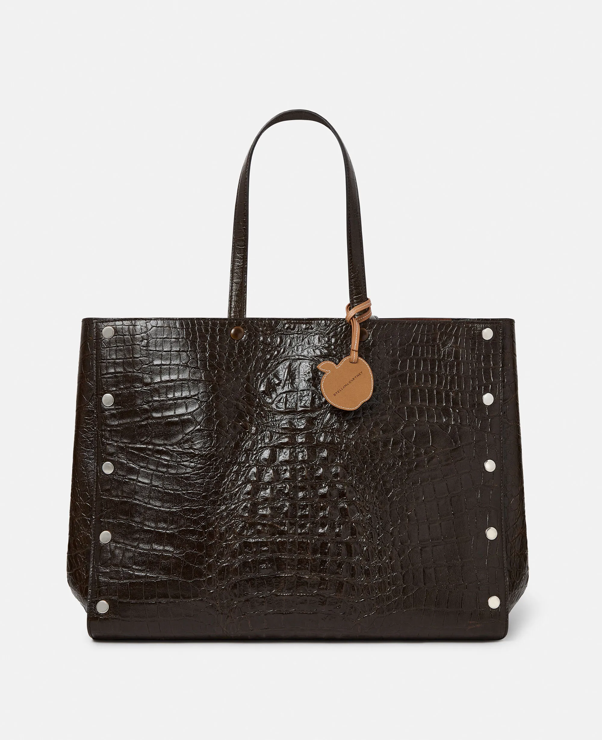 Stella Studs Large Croc-Embossed Tote Bag