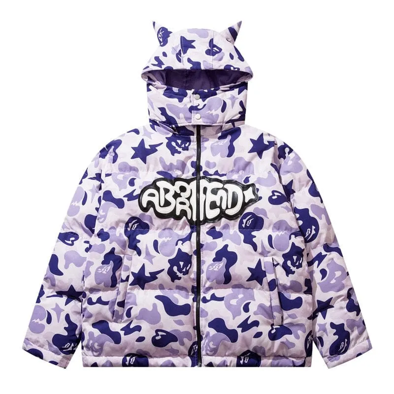 Streetwear Camouflage Puffer Jacket