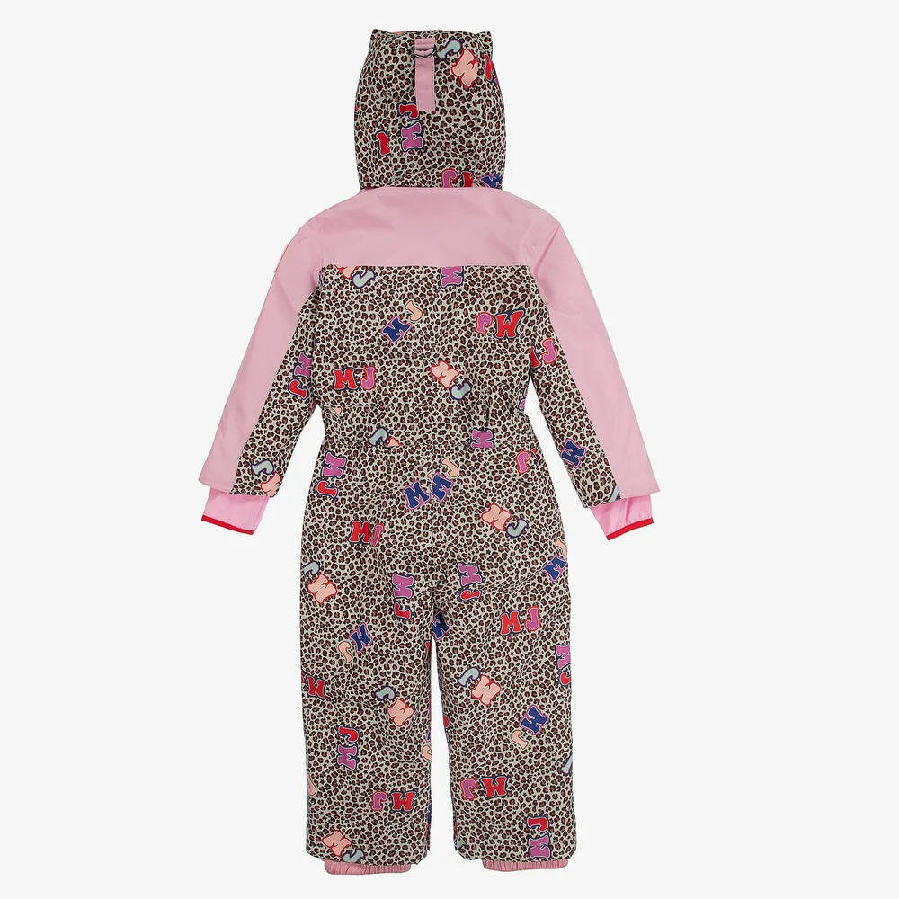 Teen Pink Animal Print Snowsuit