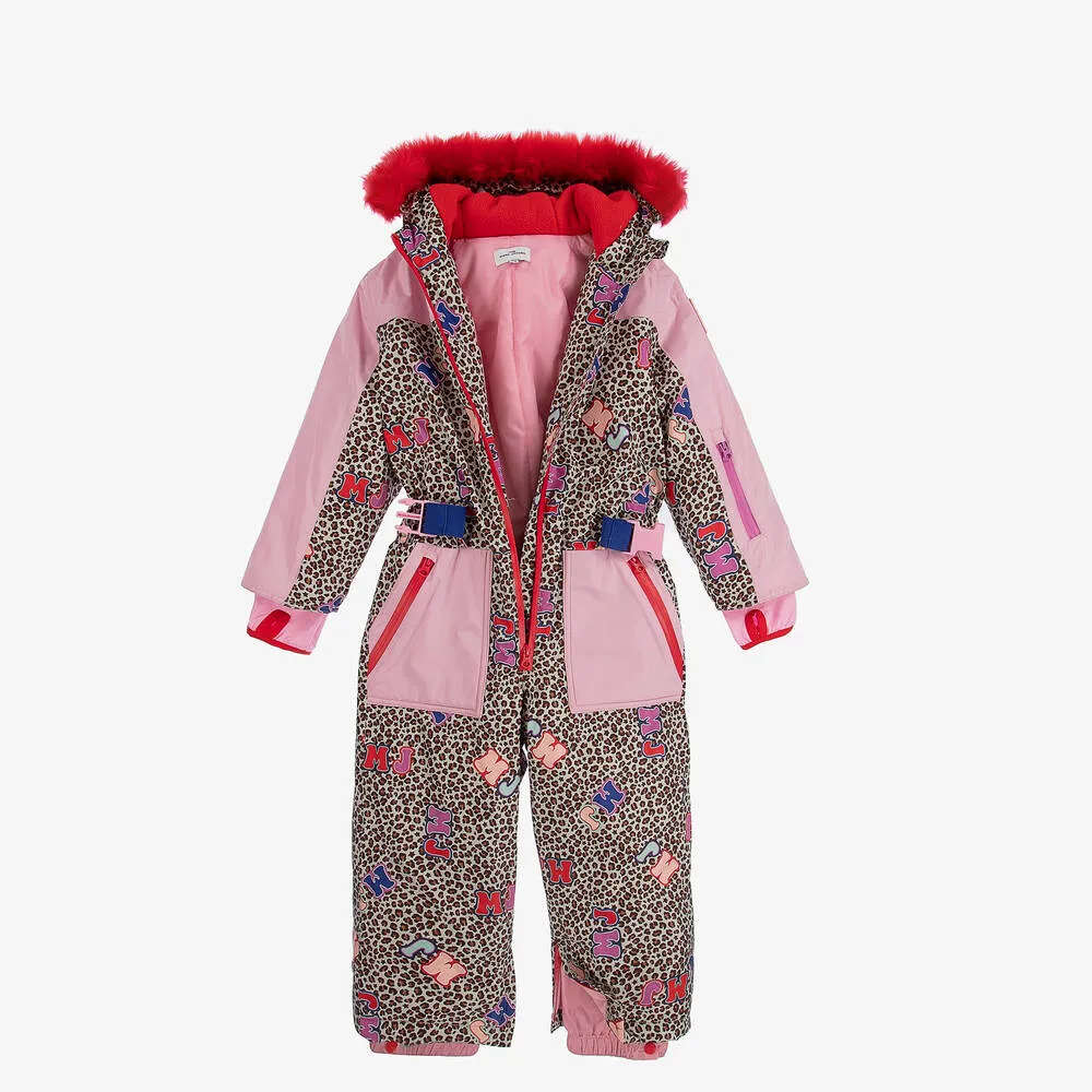 Teen Pink Animal Print Snowsuit