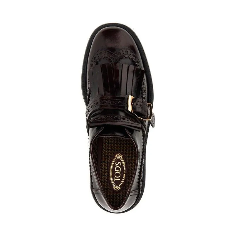 TOD'S Elegant 20L Calfskin Monk-Strap Moccasins