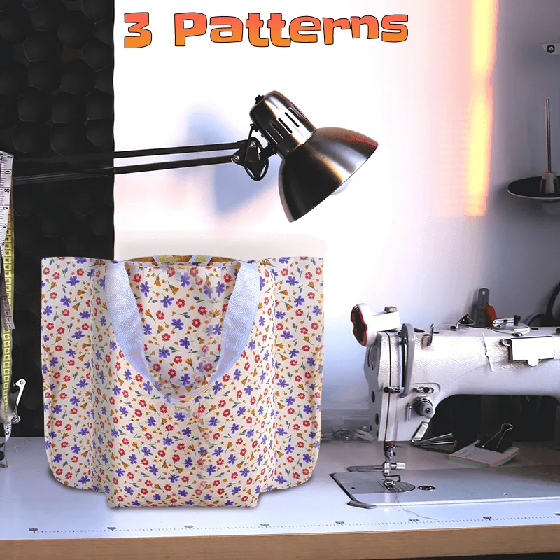 Two-Pocket Tote Bag PDF Download Pattern (3 sizes included)