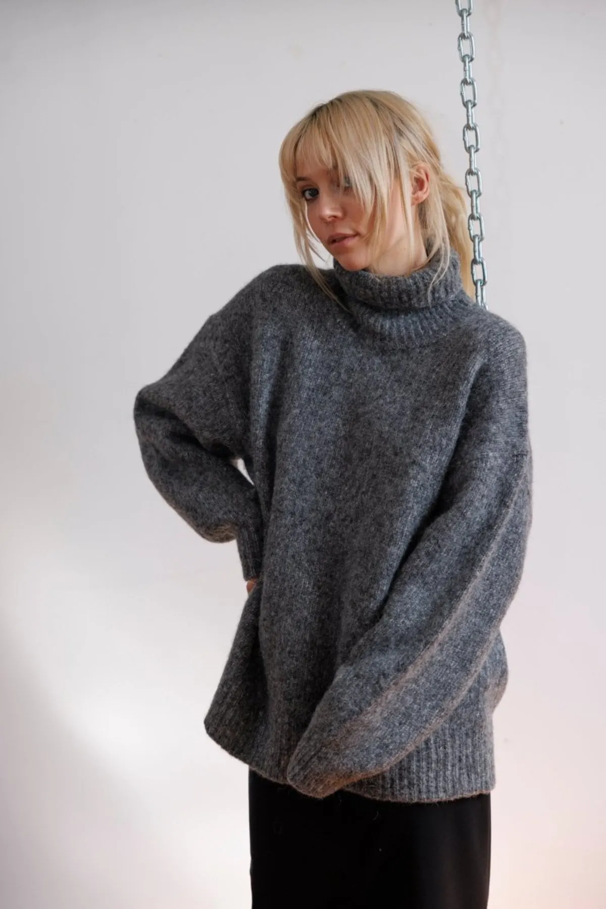 Uma Rollneck Sweater - Granite