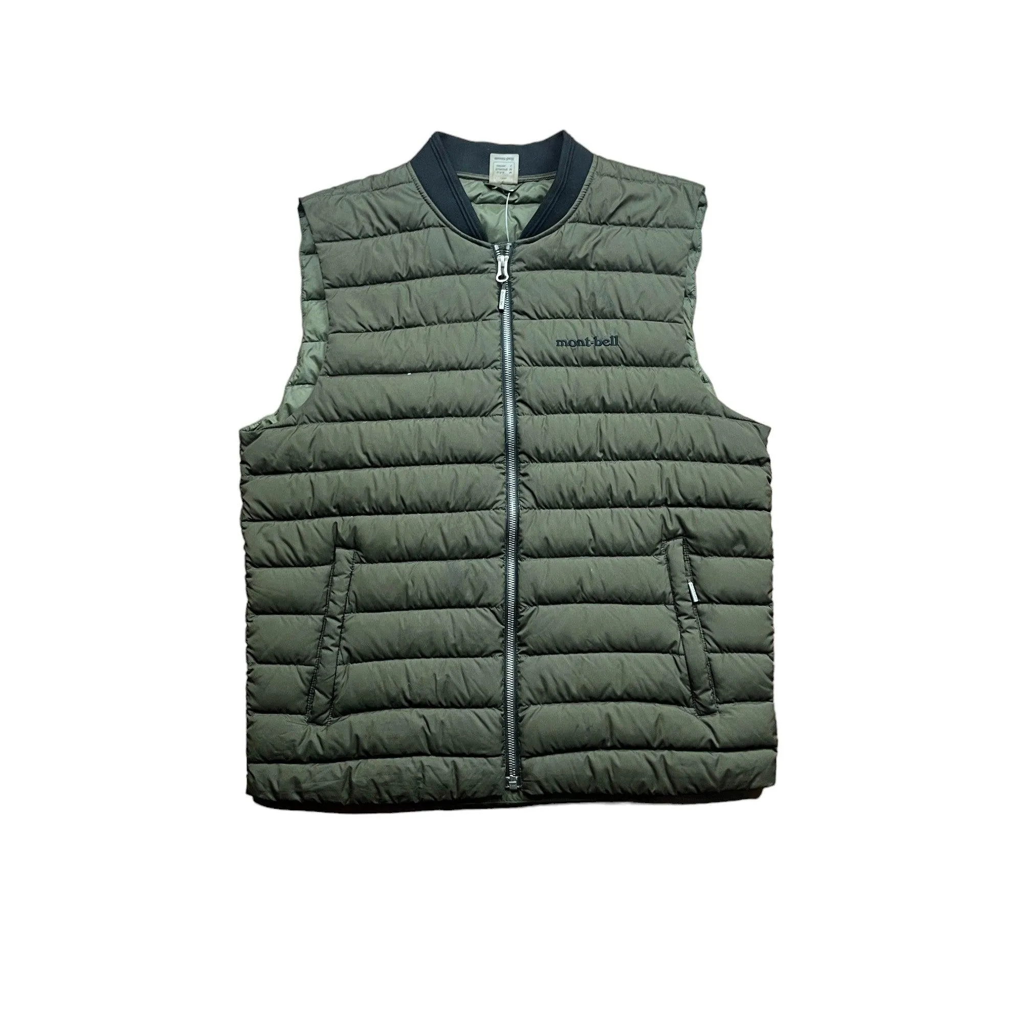 Vintage Green Montbell Puffer Gilet - Medium