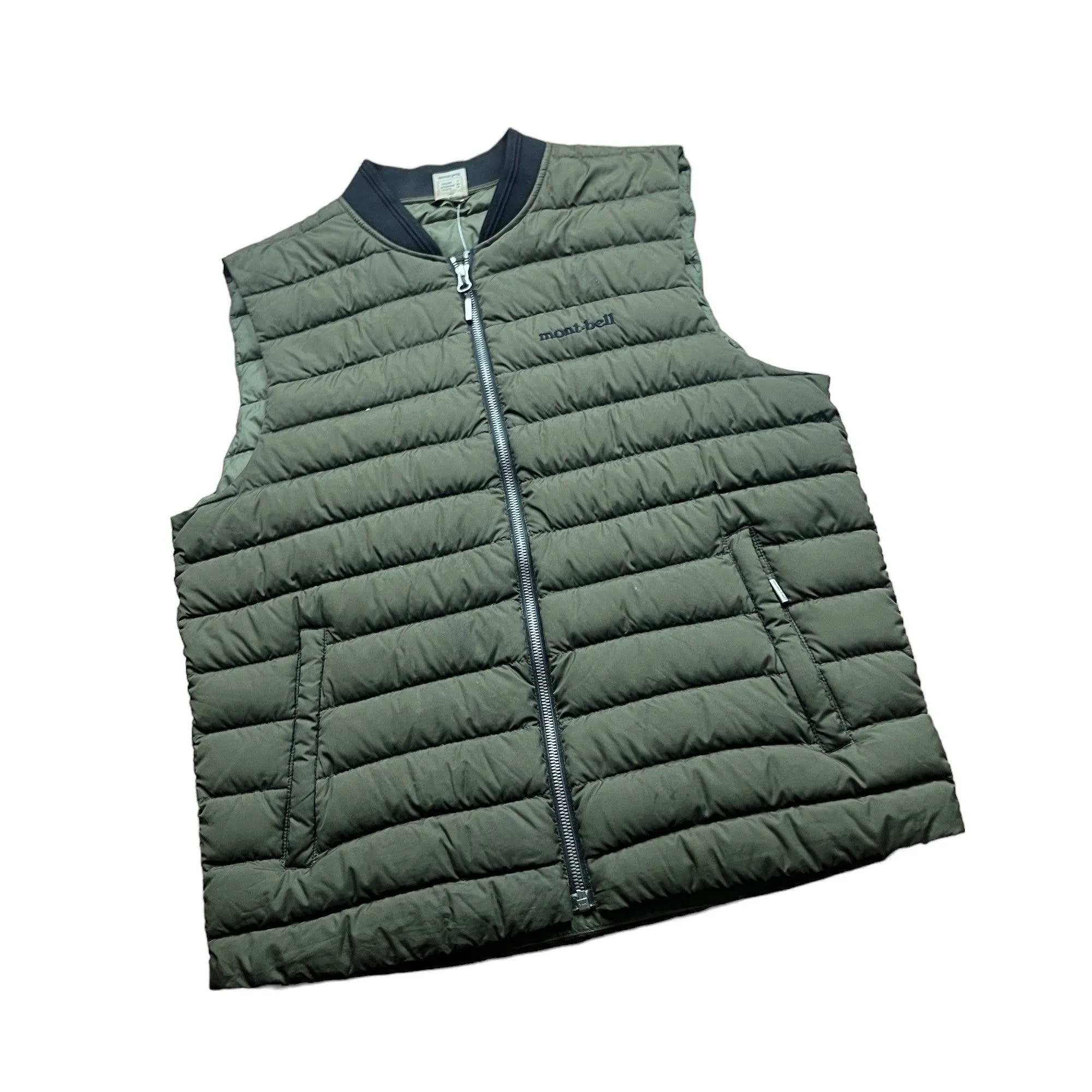 Vintage Green Montbell Puffer Gilet - Medium