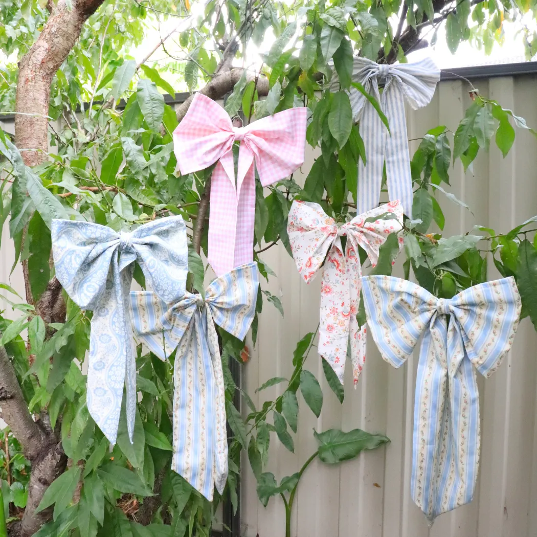 Vintage House Bow Pink Gingham