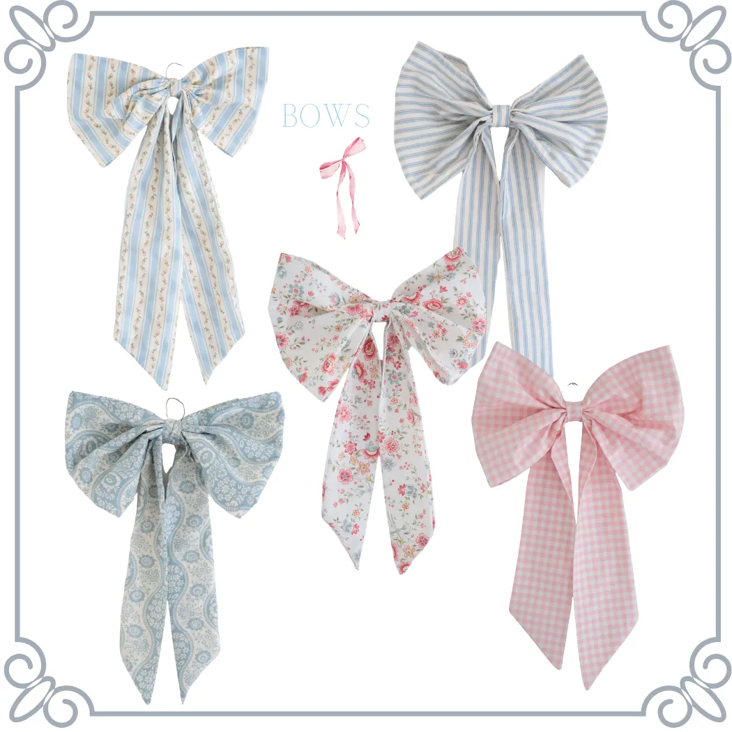 Vintage House Bow Pink Gingham