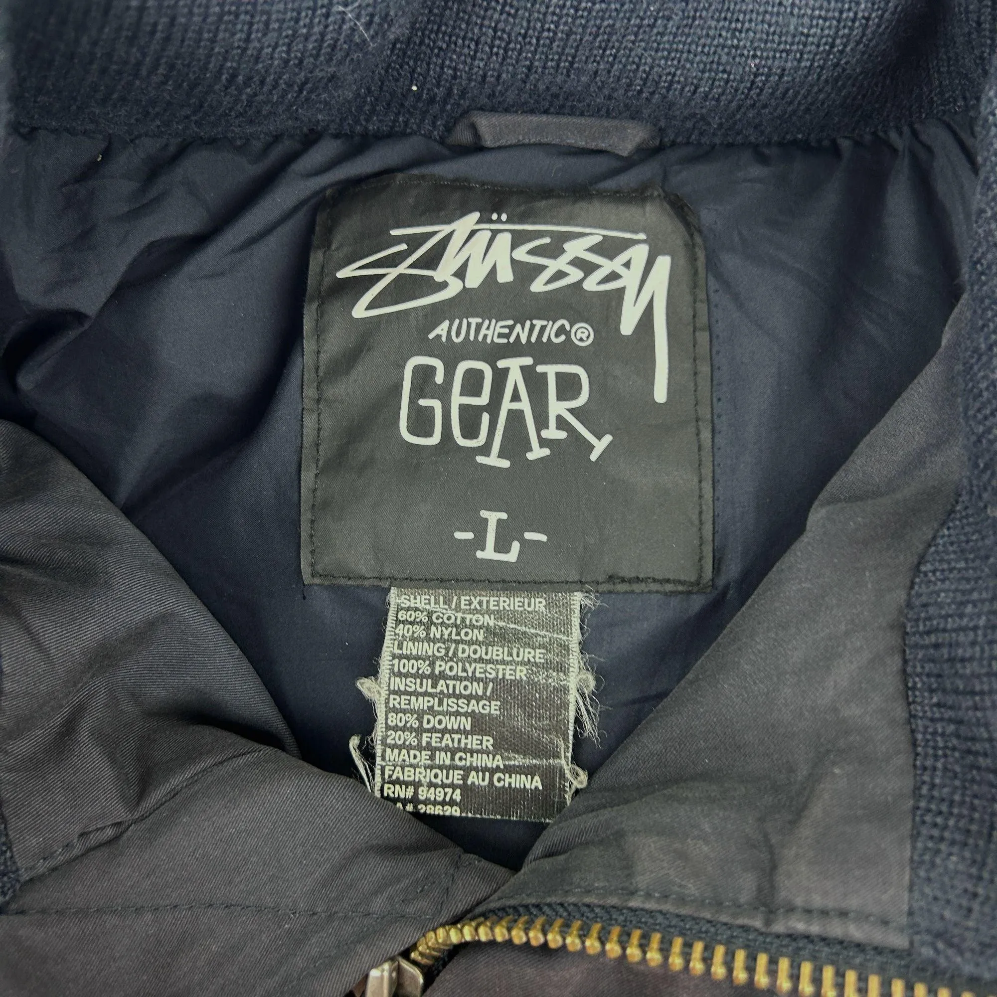 Vintage Stussy Puffer Jacket Size L