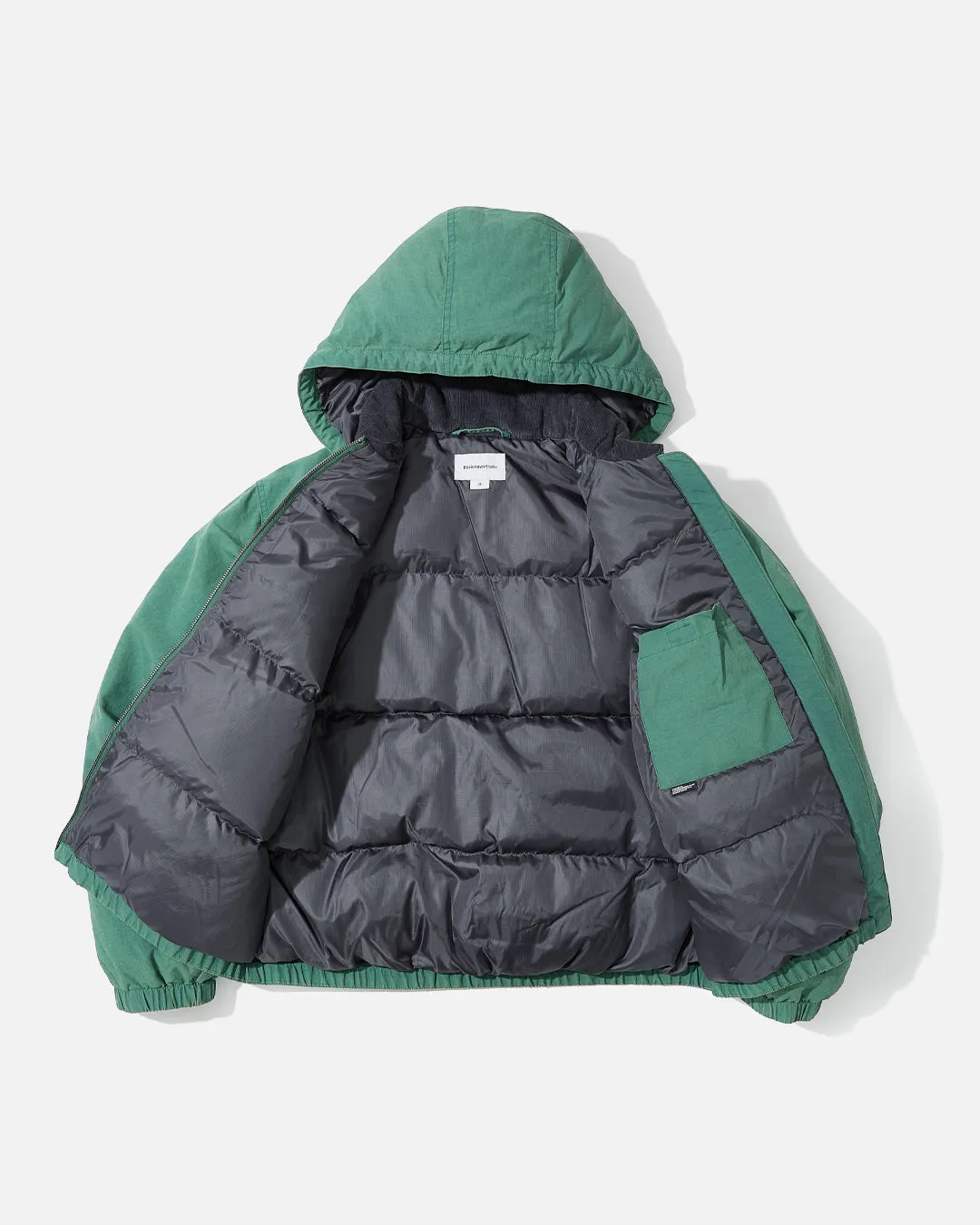 Washed Down Puffer Jacket - Green