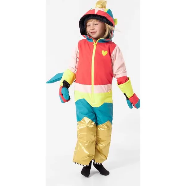 WeeDo Love Powdo Snowsuit, Pink Gold