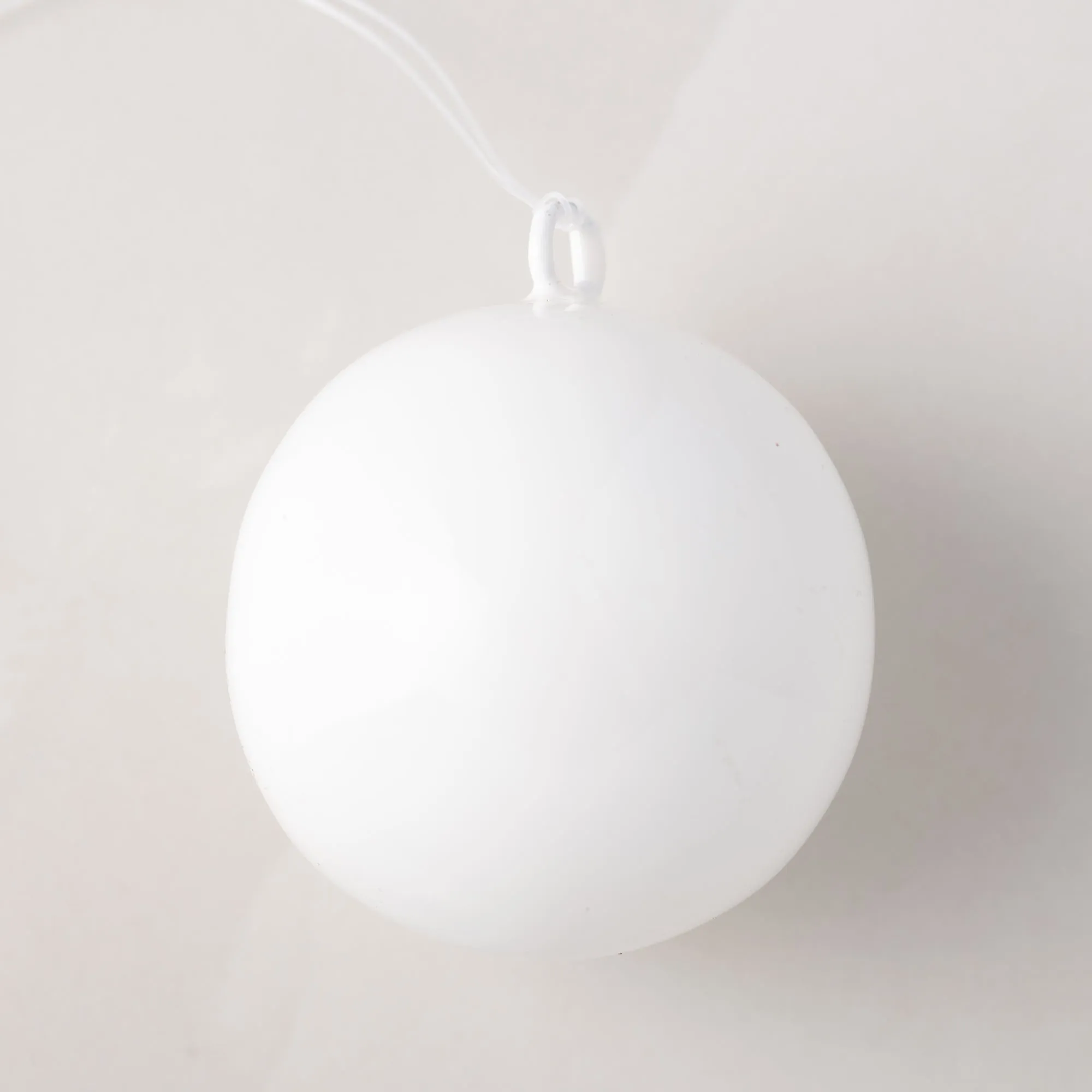 White Enameled Metal Ball