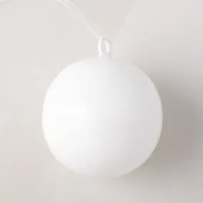 White Enameled Metal Ball