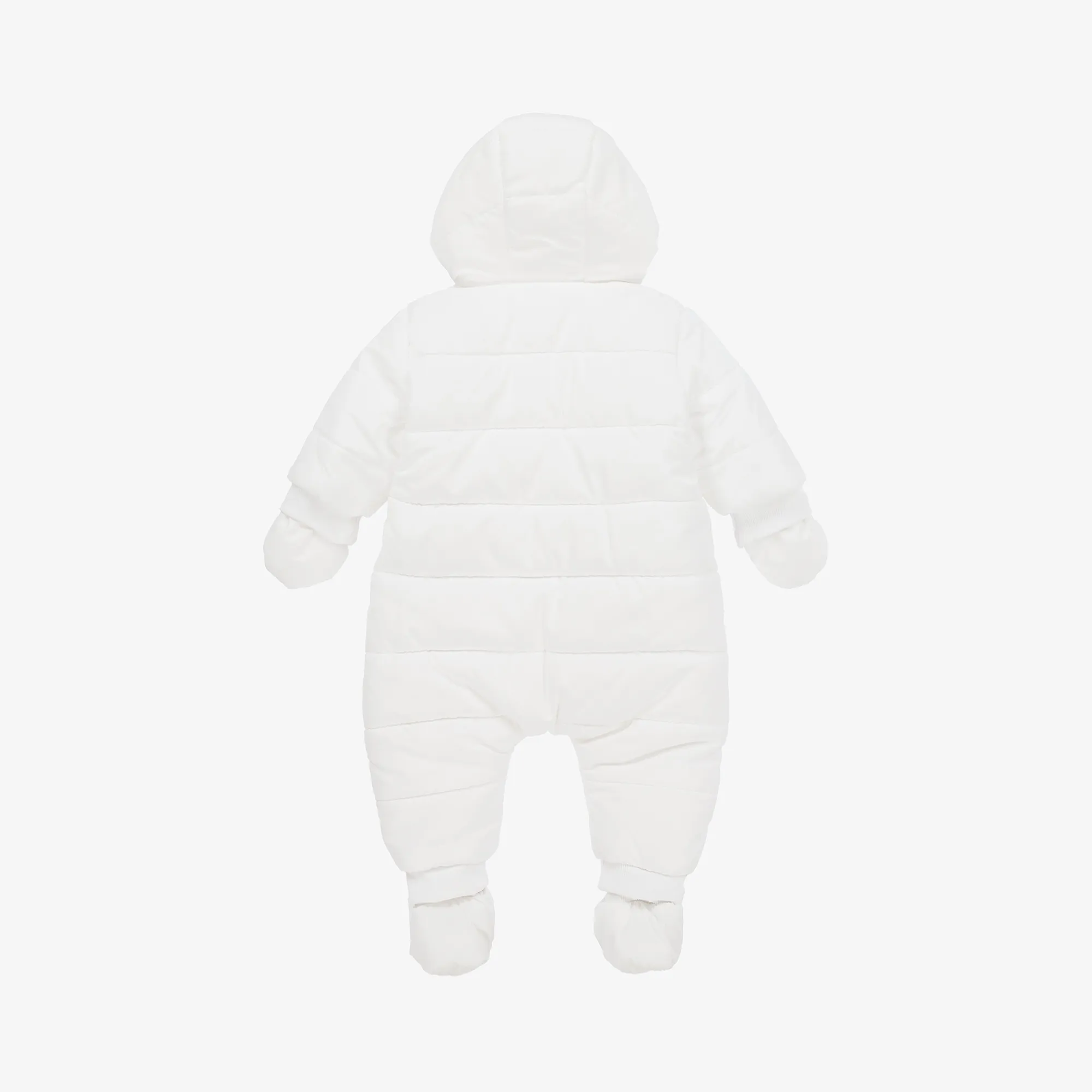 White Hooded Baby Snowsuit