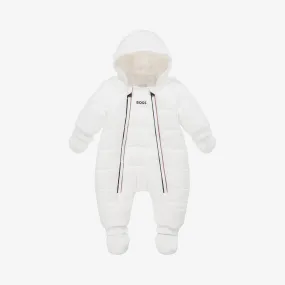 White Hooded Baby Snowsuit