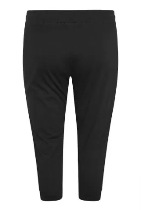 YOURS Curve Black Cropped Stretch Joggers