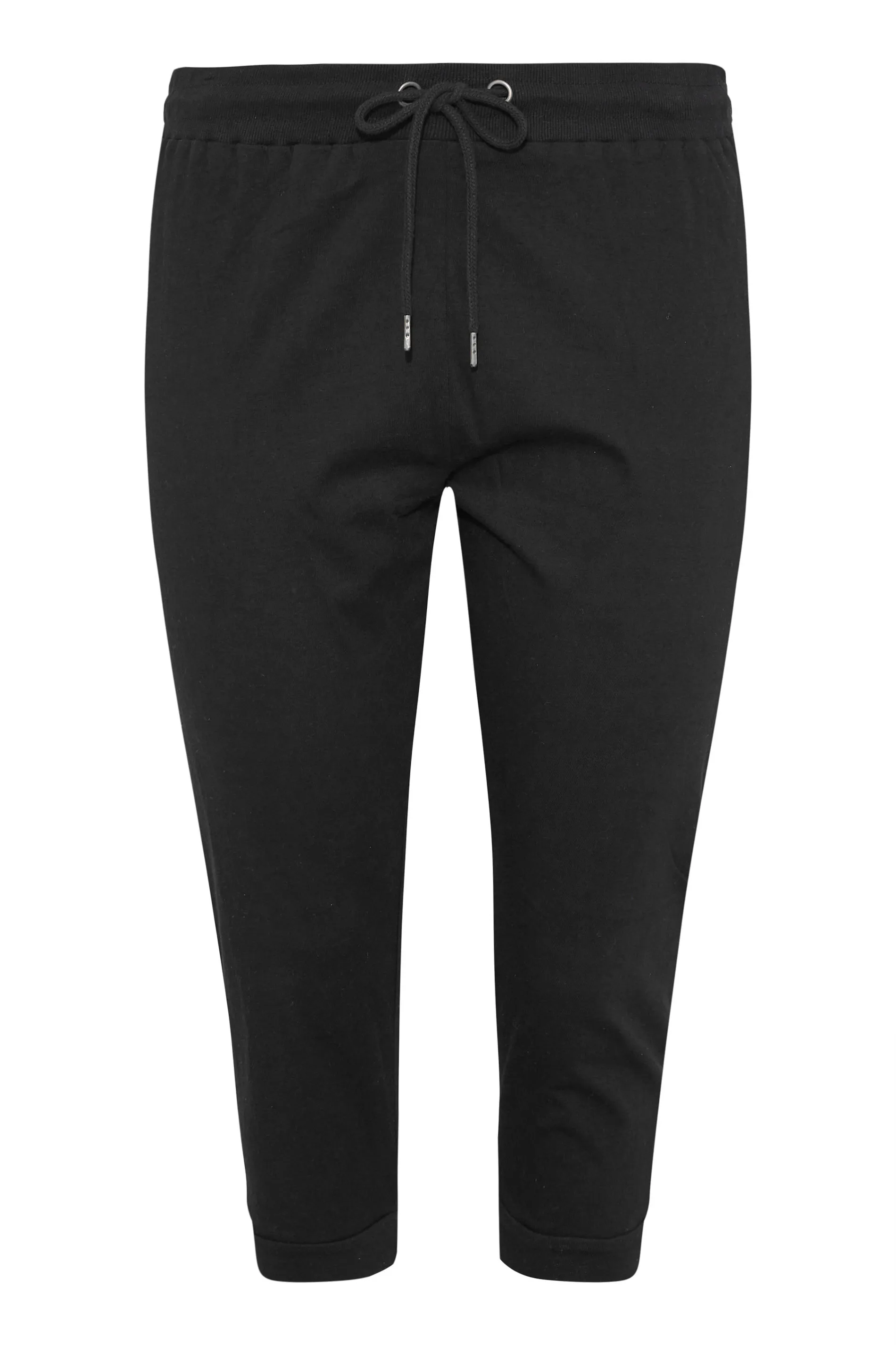 YOURS Curve Black Cropped Stretch Joggers