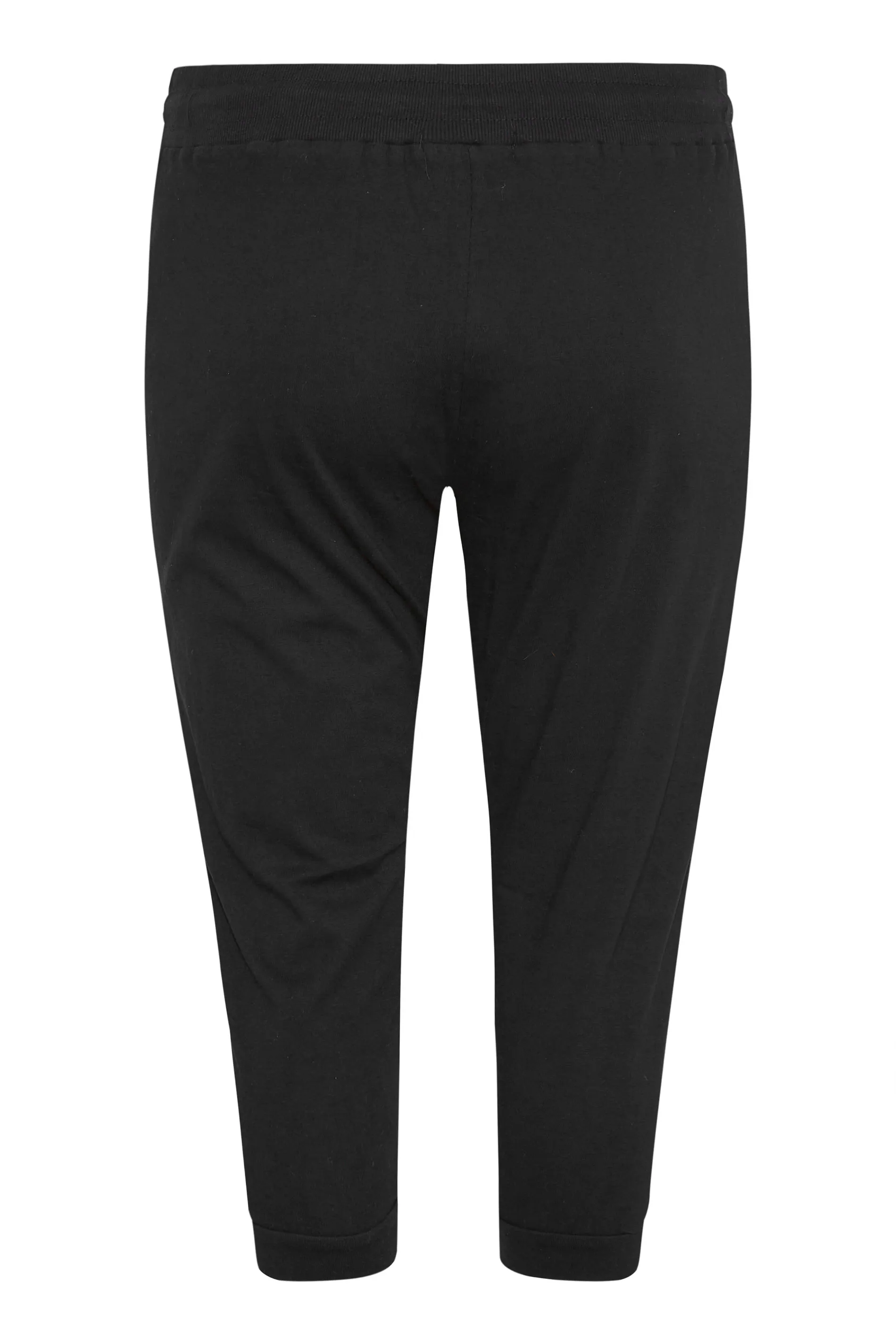 YOURS Curve Black Cropped Stretch Joggers