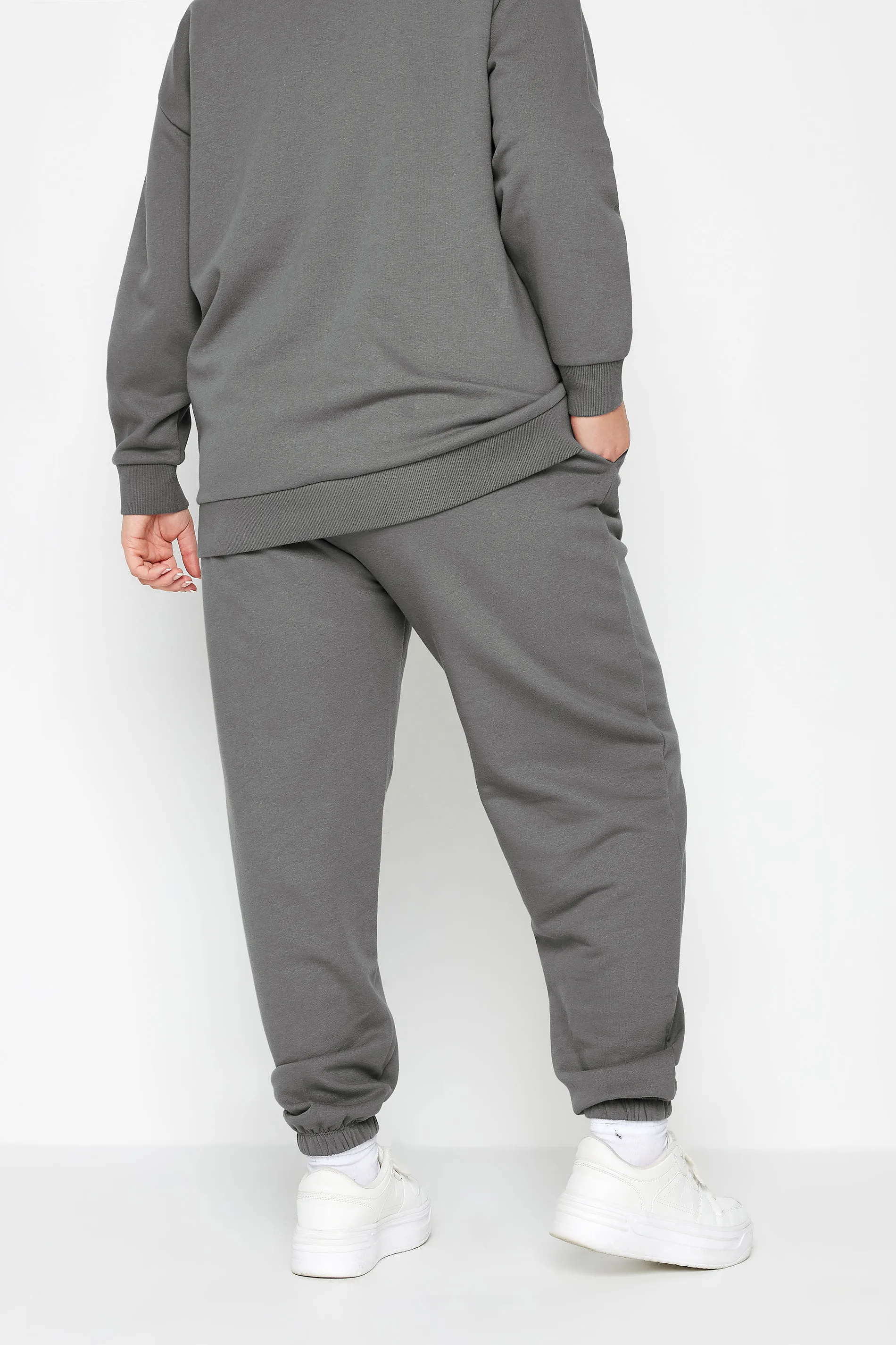 YOURS Curve Grey Cuffed Joggers